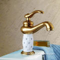 Sanitär -Ware Gold Messing Diamond Basin Wasserhahn